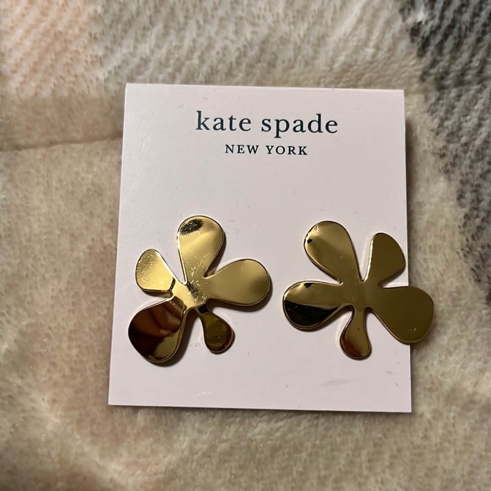 Kate spade gold flower earrings